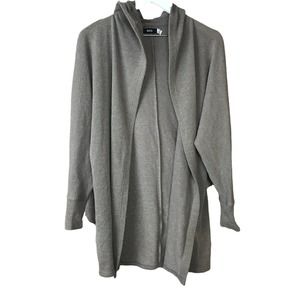 Bdg Urban Outfitters Taupe Brown Hooded Open Long Cardigan Women Sz XS